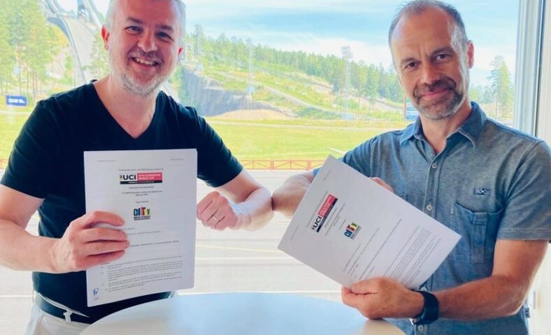 Foto på Kristof Bruyneel City Mountainbike & Roger Karlsson Svenska Cykelspelen